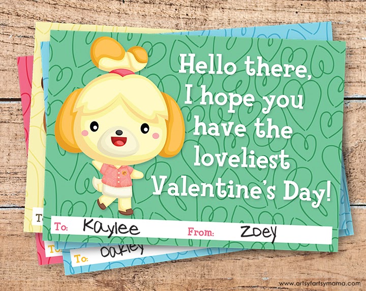 Free Printable Animal Crossing Valentines | artsy-fartsy mama