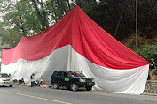 Bendera  35 meter Berkibar di Tanah Perjuangan Bojongkokosan sukabumi