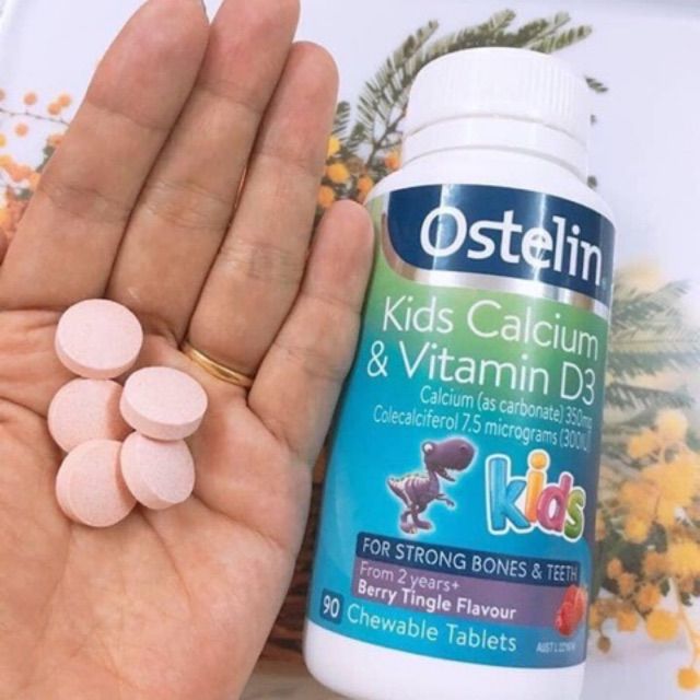 Ostelin Kids Calcium & Vitamin D3 90 viên nhai (08/23)