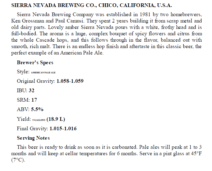 How To Make Sierra Nevada Pale Ale (recipe) Culture is a way...