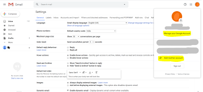 Running multiple accounts in Gmail