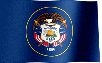 Utah US State Small Hand Waving Flag