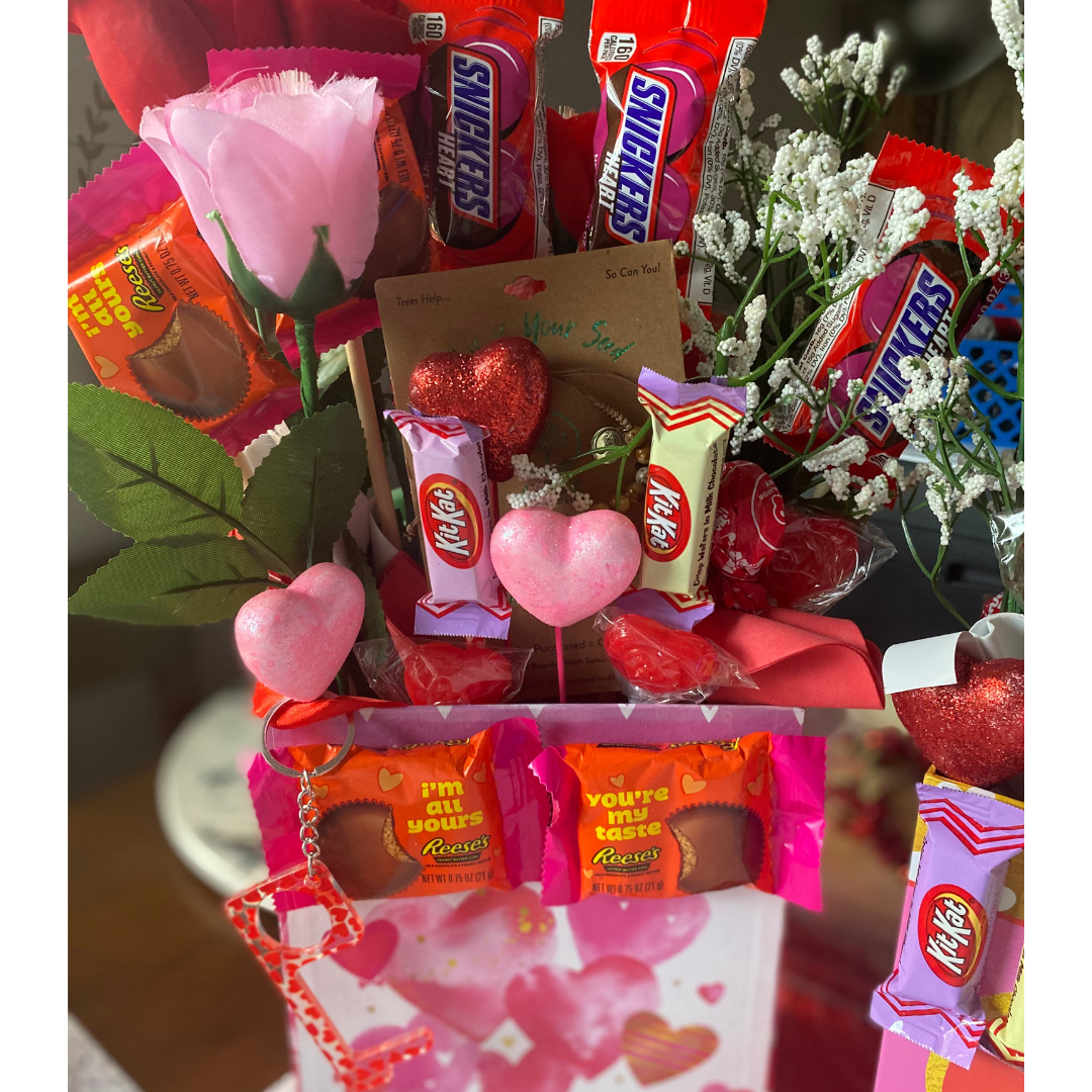 Dollar Tree Valentine's Candy Basket - Mommy's Block Party