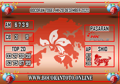 Bocoran Togel HK 28 Desember 2020 Prediksi HK 28 Desember 2020