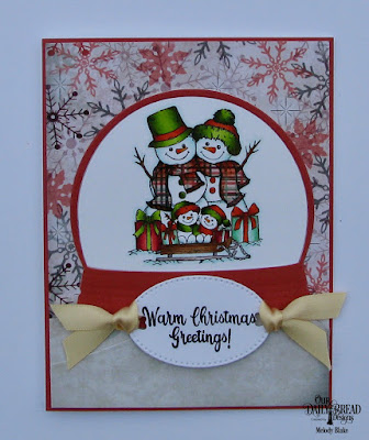 Stamp Set: Snowman Family Custom Dies:Pierced Ovals, Snow Globe, Curvy Slopes Paper Collection: Christmas 2017