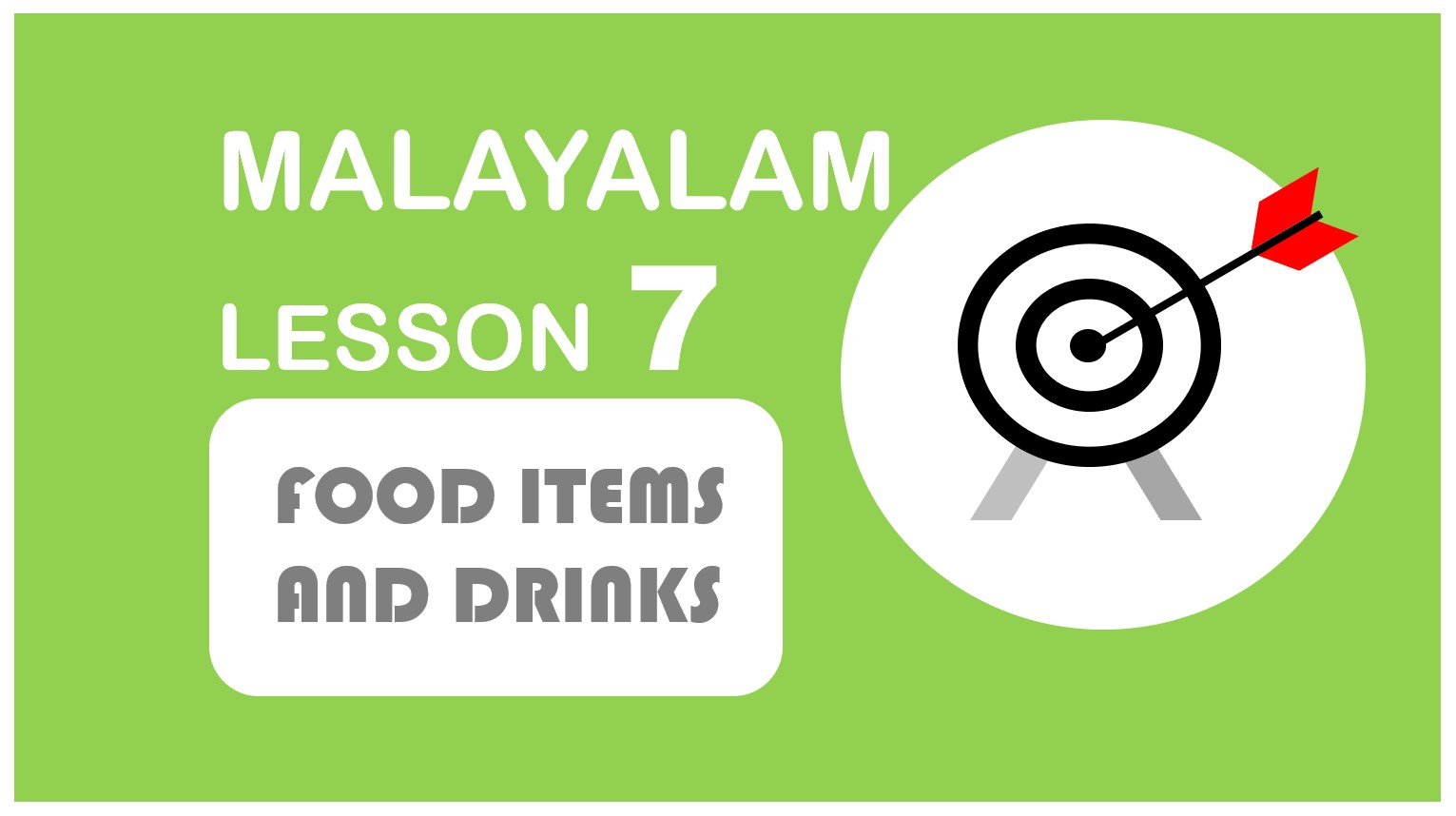 MALAYALAM LESSONS FOOD ITEMS AND DRINKS