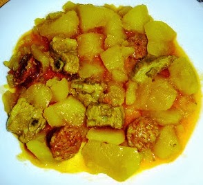 patatas costilla chorizo olla express