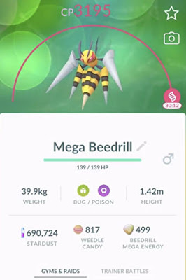 Mega Beedrill Pokémon GO