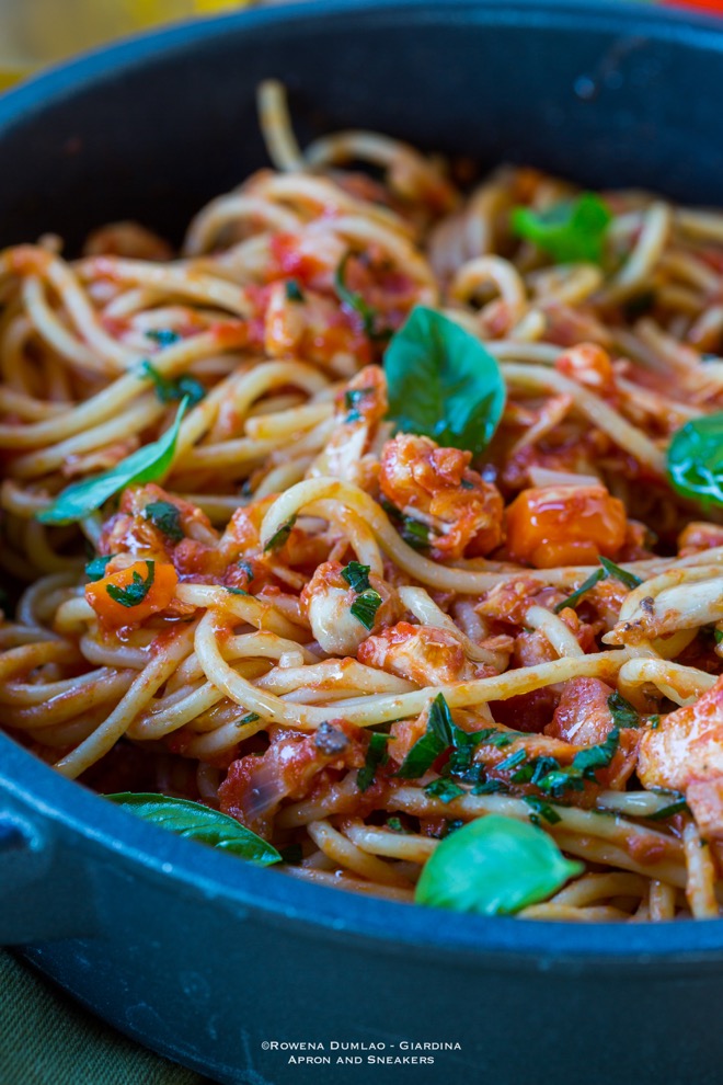 Spaghetti with Leftover Rotisserie Chicken Ragù Sauce
