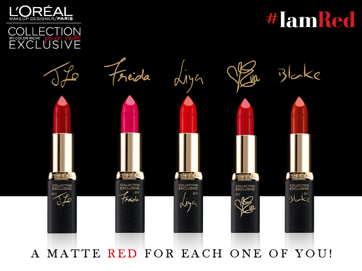 L'Oreal Pure Reds Star Collection, L'Oreal Pure Reds Star Collection, Jlo, Frieda Pinto, Pure reds, Red Lisptick, Matte lipsticks, Matte red, Makeup, Loreal Paris, Beauty blog, Lisptick swatches, red lips, Sexy Lips, Star Collection, red alice rao, redalicerao