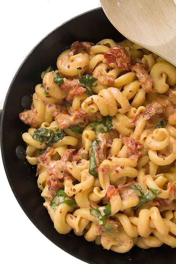 Creamy Sun Dried Tomato & Basil Pasta Dairy Free healthy recipes