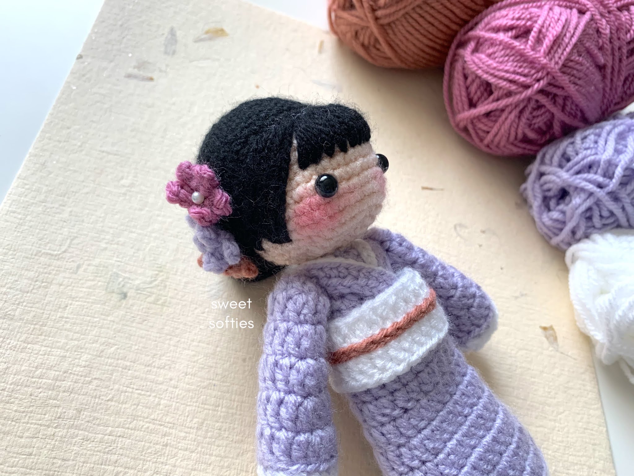 Sakura Kimono Doll · Free Amigurumi Crochet Doll Pattern Sweet Softies