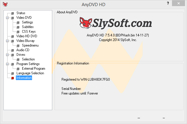 AnyDVD HD 7.5.4
