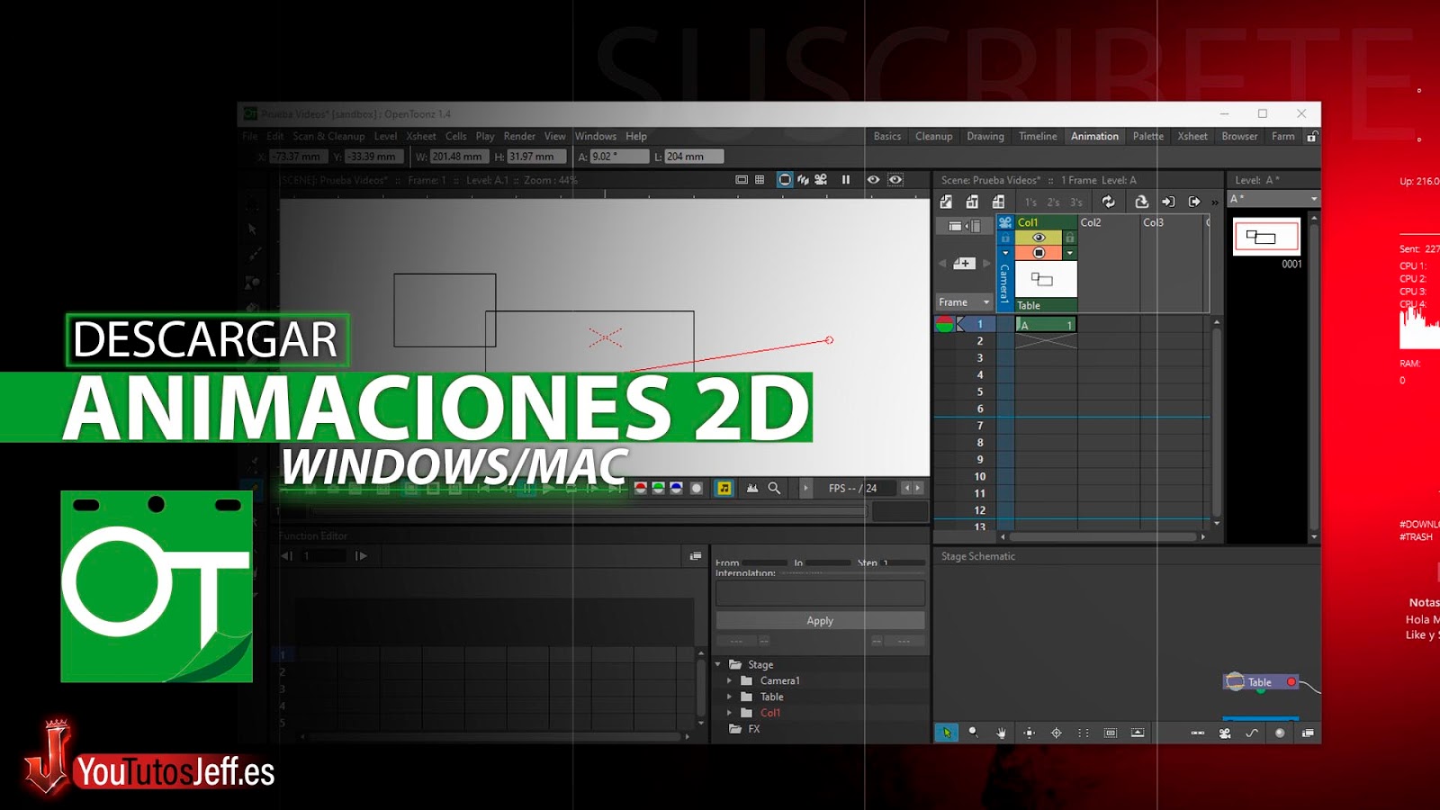Productor de Animaciones 2D, Descargar OpenToonz Ultima Versión