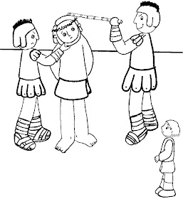 Colocan una corona de espinas a Jesús