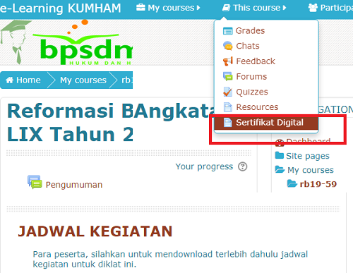Cara Download Sertifikat Digital E Learning Kemenkumham Terkininet Pilihan Tepat Buatmu Yang Hebat