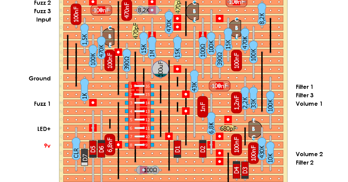 Dirtbox Layouts: Death by Audio Super Fuzz War - Fuzz section
