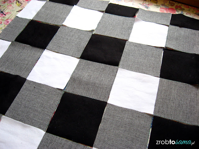 Poduszki w kratę patchwork DIY