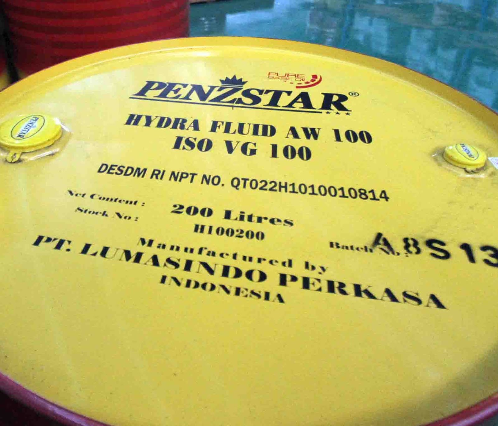 Oli Hidrolik ISO VG 68 - Setara Shell Tellus 68, Penzstar HydraFluid AW ...