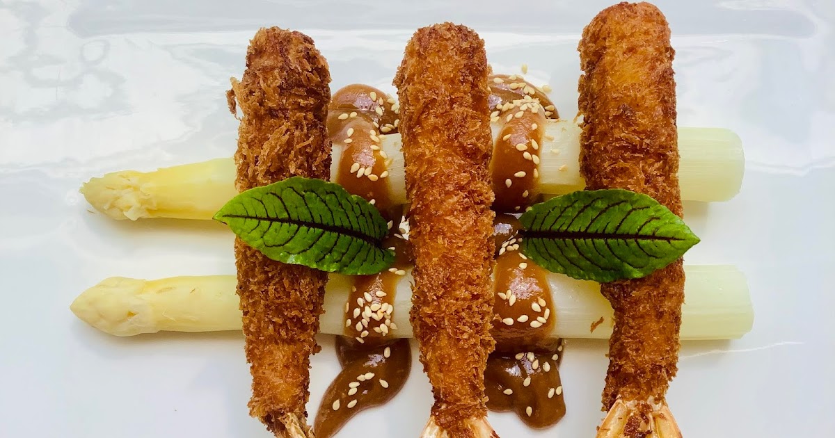 Japanese asparagus with ebifurai and sumiso sauce Recipe
