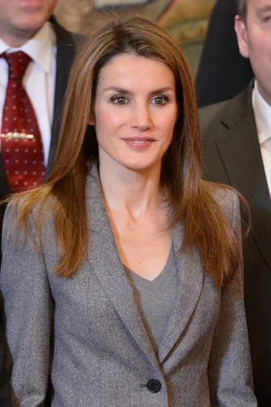 Princess Letizia attends several audiences at Zarzuela Palace in Madrid