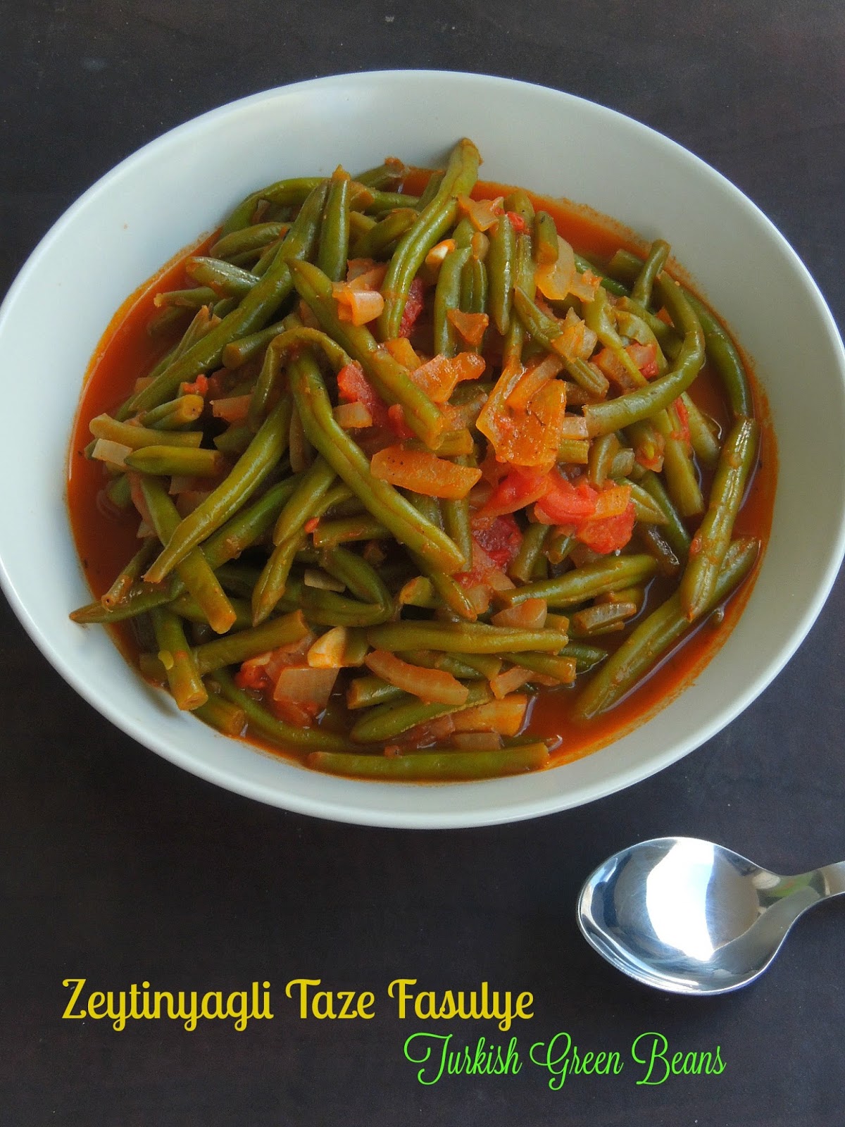 Priya&amp;#39;s Versatile Recipes: Zeytinyagli Taze Fasulye - Turkish Green ...