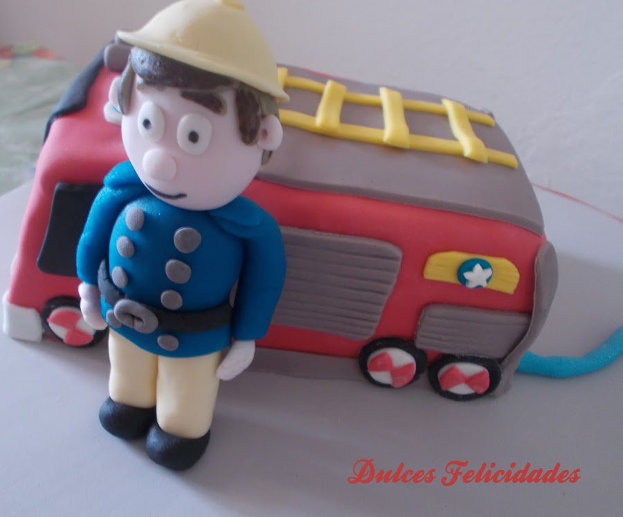 Tarta Sam el Bombero fondant