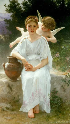 First Reverie painting William Adolphe Bouguereau