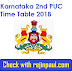 Karnataka 2nd PUC Time Table 2018 pdf www pue kar nic in Exam Date
