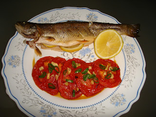 Pastrav cu rosii coapte / Trout  with baked tomatoes