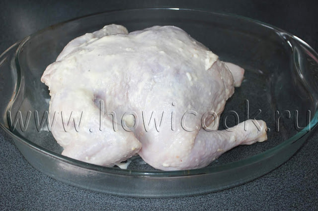 рецепт курицы, запеченной с лимоном и чесноком с пошаговыми фото