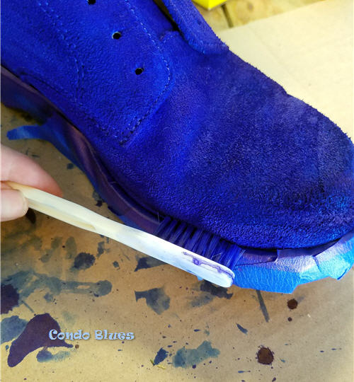 dye suede shoes with shoe polish
