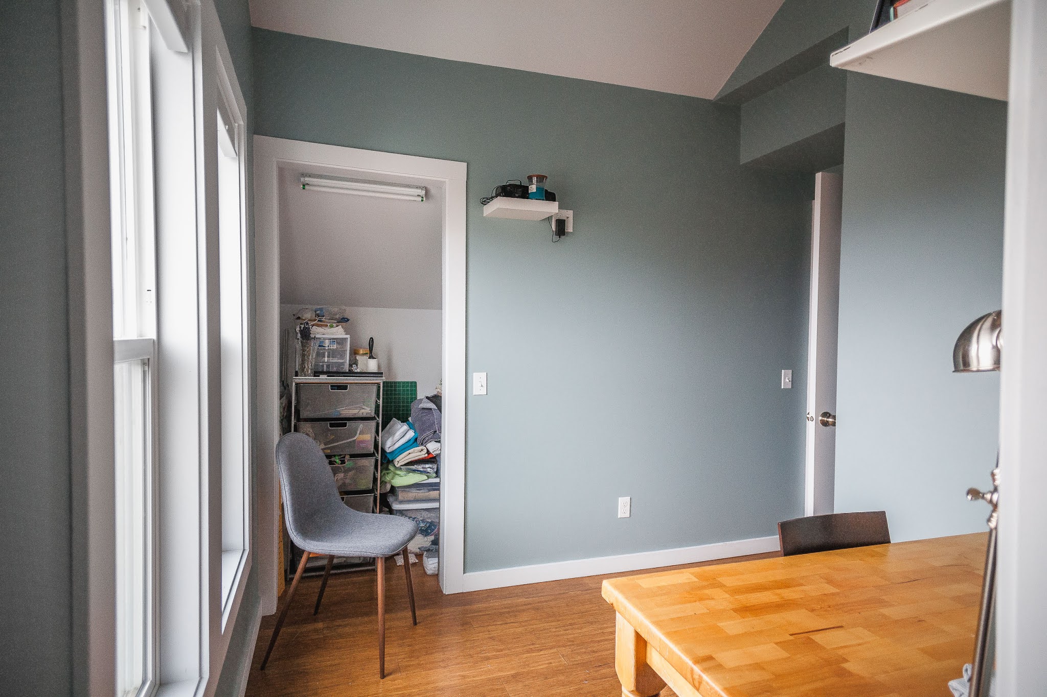 Fourth Saturday: We painted a room.