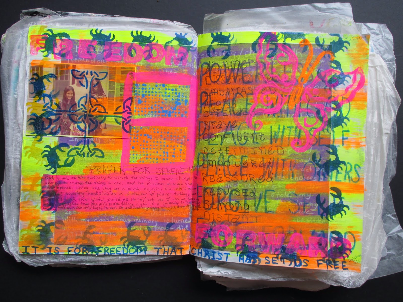 Artsy Theology Freedom Forward Mixed Media Letter Dump