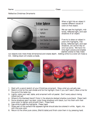  Christmas Ornament Handout & Rubric