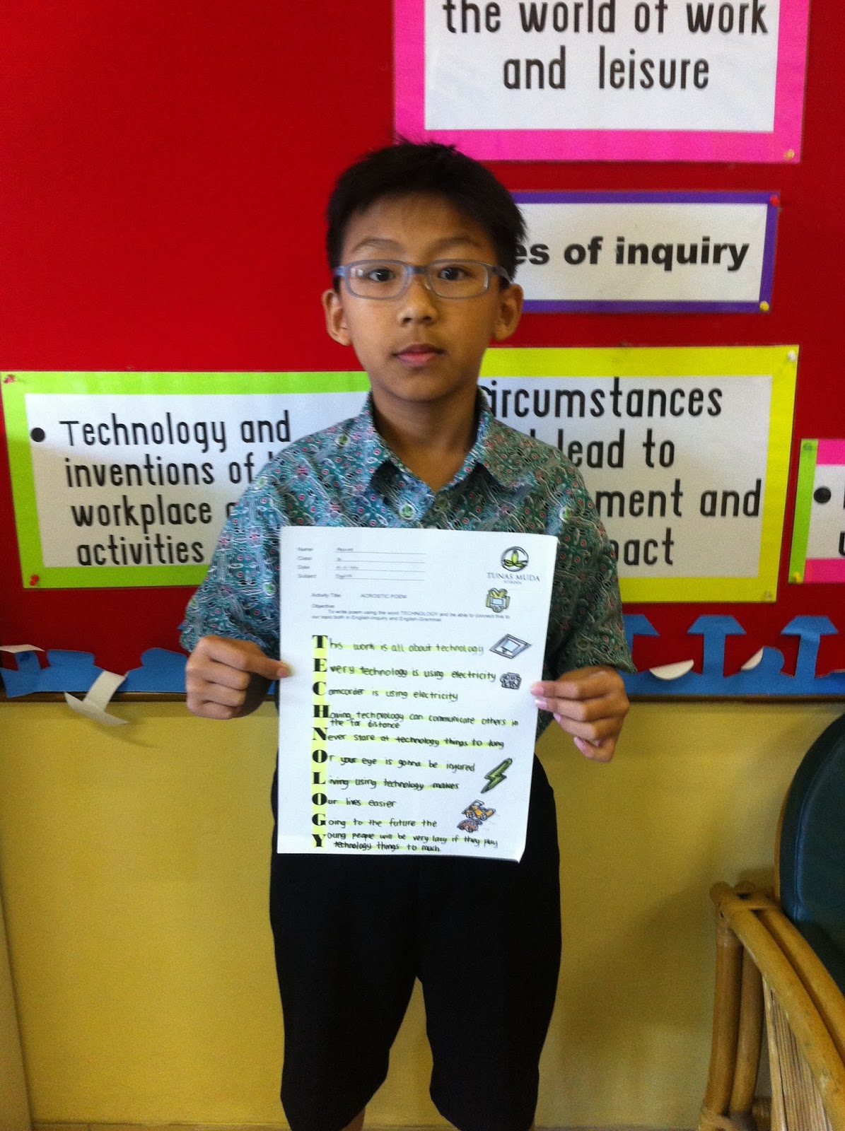 5LofRoom15: Technology`s Acrostic Poem!