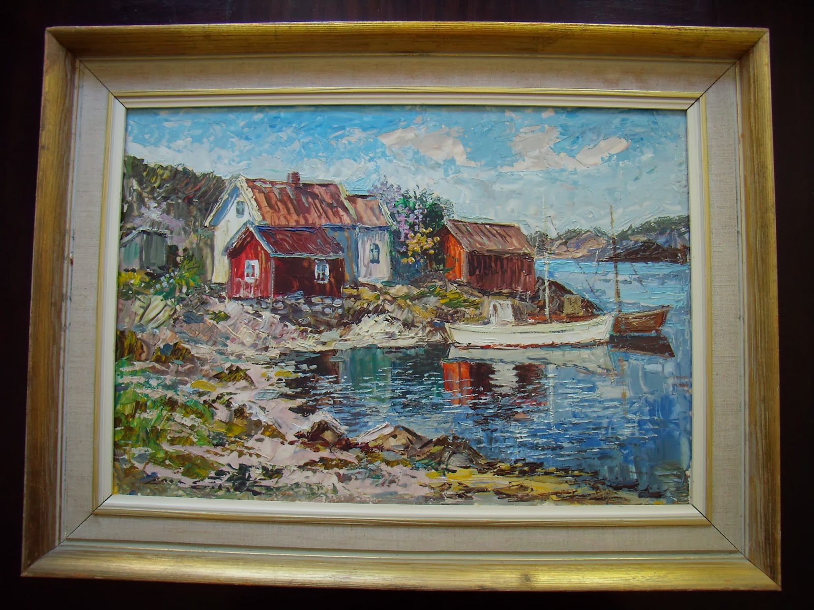Private art collection Leiv Eriksen. Oil painting on cardboard. The