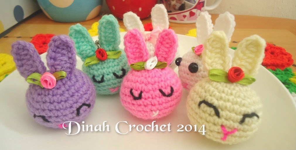Dinah Crochet Bunny keychains