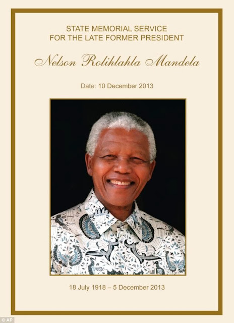 NELSON MANDELA SUMMARY OF THE EVENT AT THE MEMORIAL SERVICE Winnies NELSON MANDELA SUMMARY OF THE EVENT AT THE MEMORIAL SERVICE Winnies
