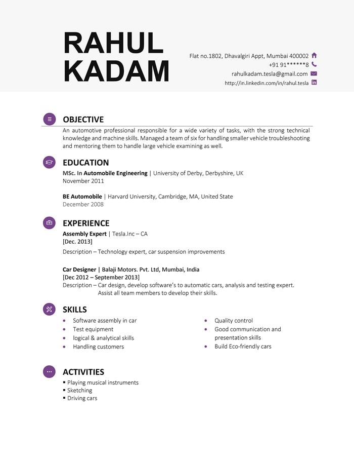 Executive resume format Executive resume format