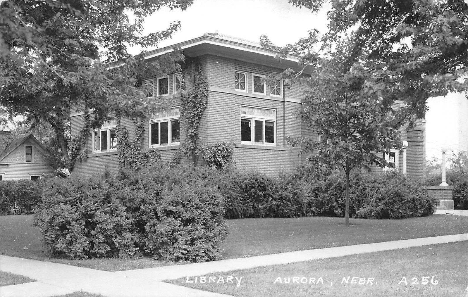 Library Postcards Carnegie Library, Aurora, Nebraska