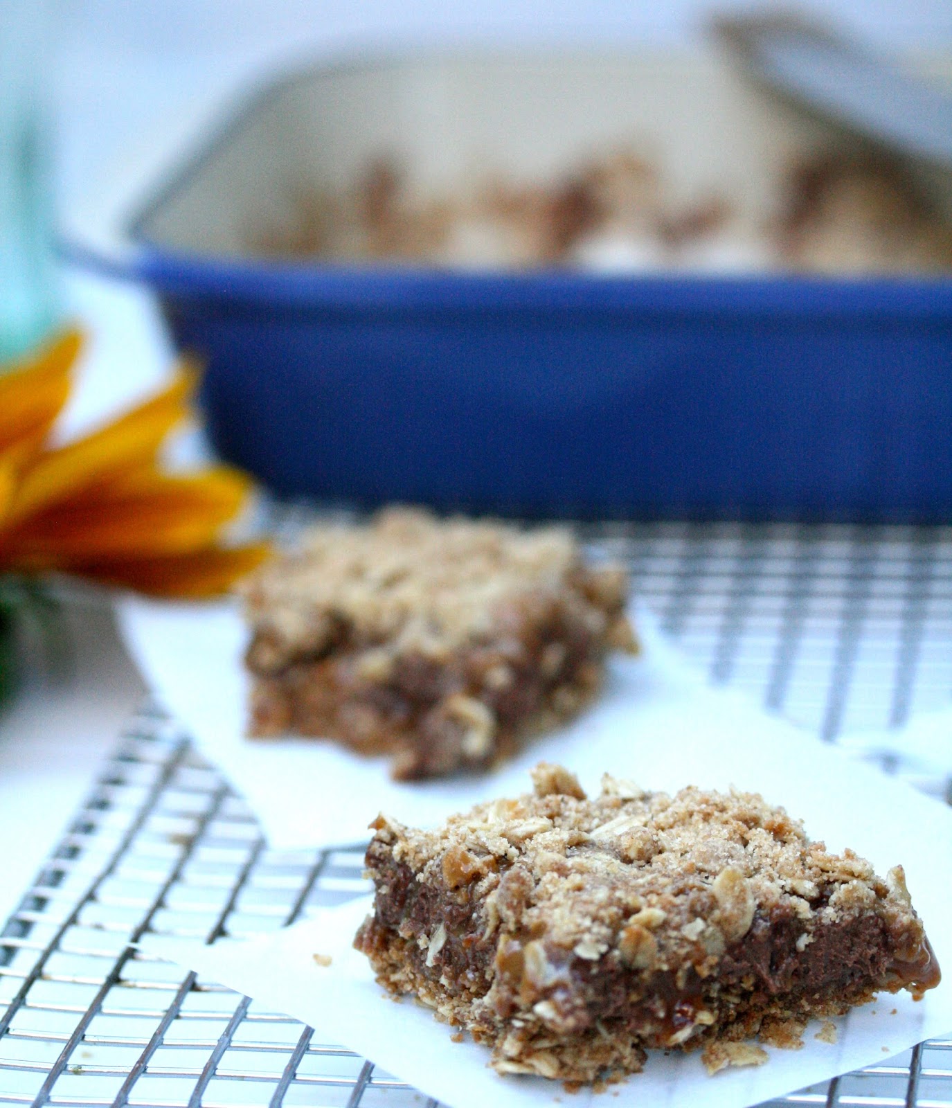 Caramel Chocolate Oatmeal Bars of Delight