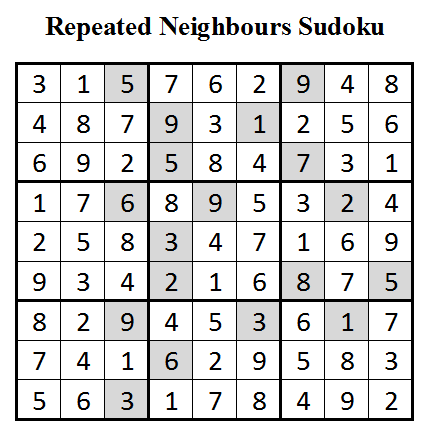 Renban 3x3 Groups Sudoku (Daily Sudoku League #2)