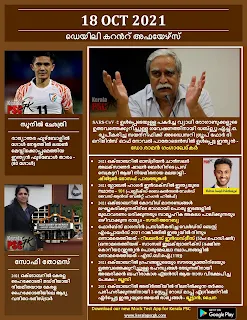 Daily Malayalam Current Affairs 18 Oct 2021