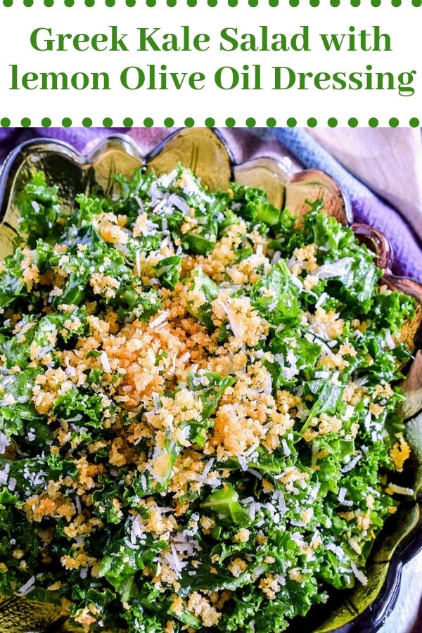 Greek Kale Salad with lemon Olive Oil Dressing RE4FOOD