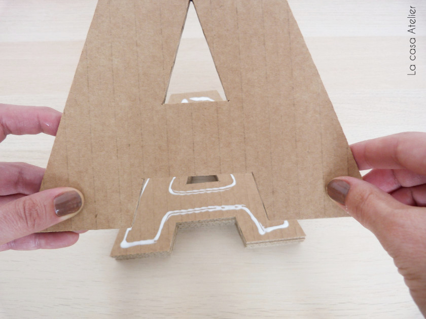 Letras en carton - 3D Diseño