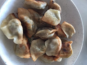 pan fried vegetarian dumplings;  mums dumplings