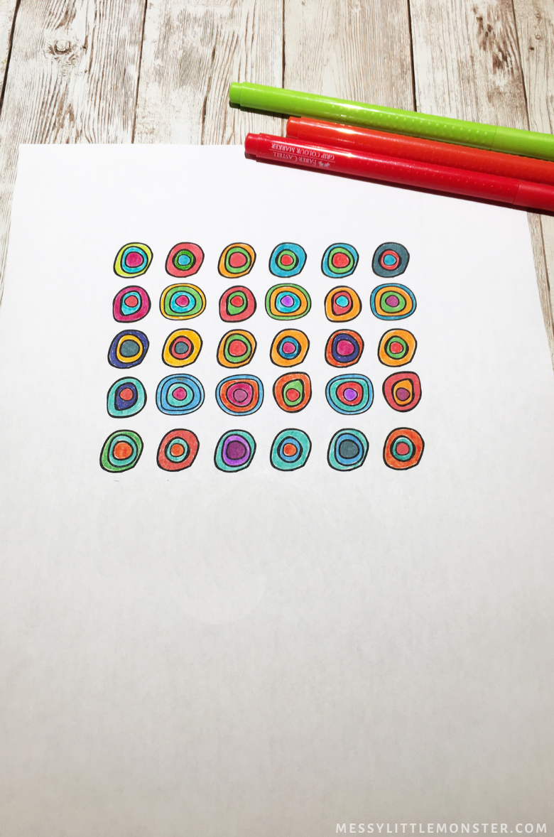 Kandinsky Christmas Tree Art - Messy Little Monster