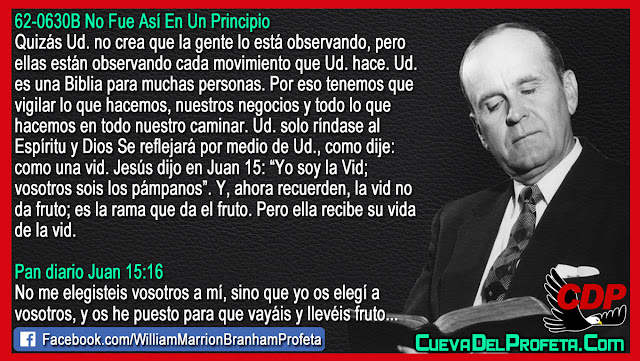 Usted es una Biblia para muchas personas - Citas William Branham Mensajes