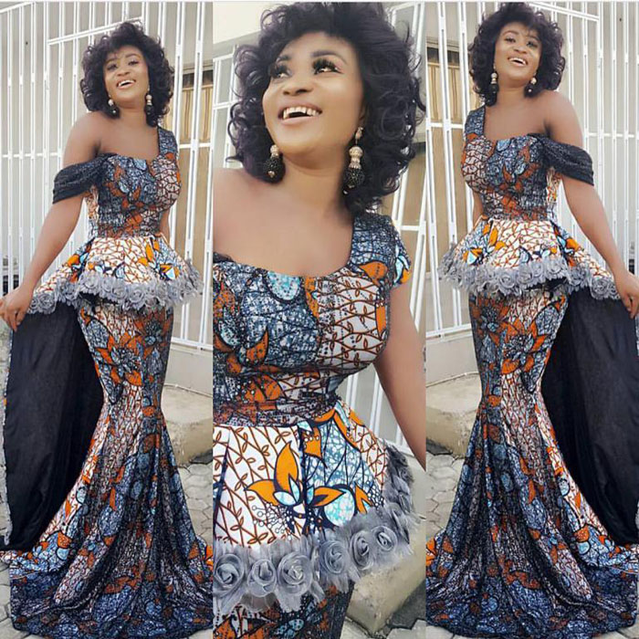ankara with lace combination styles